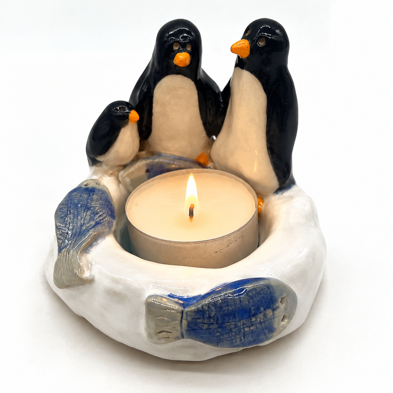🐧 Atelier Céramique – Photophore Pingouins : Une Petite Lumière sur la Banquise !